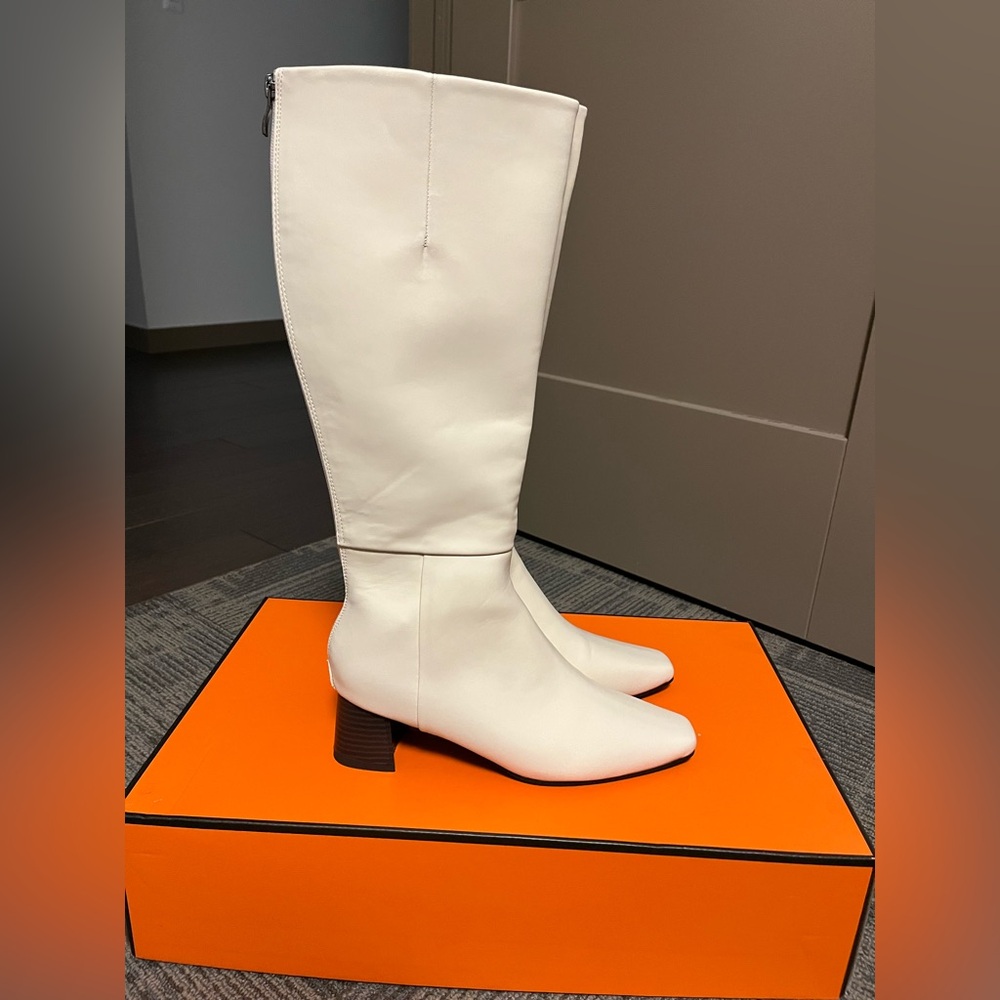Cream Knee-High Boots - NWOT